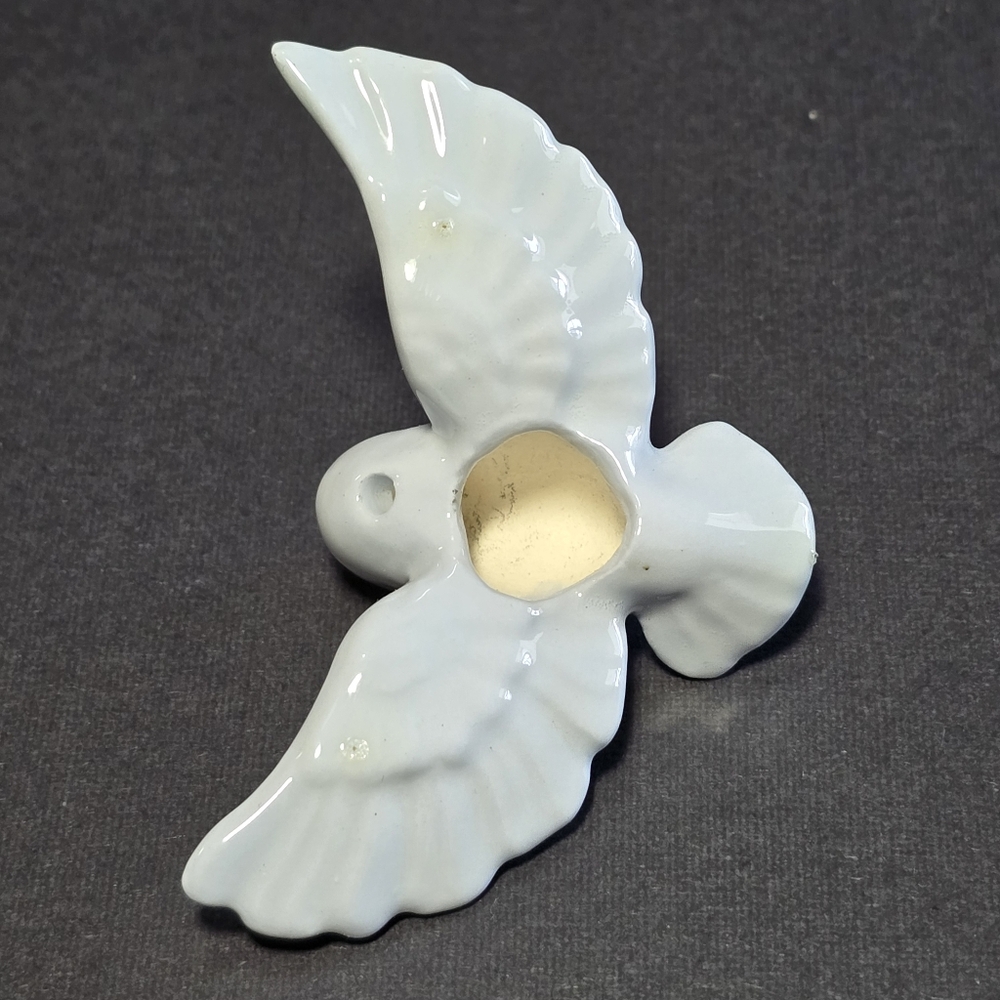4 Light Blue Doves Porcelain Christmas Ornaments 2 Sizes: 2.5" and 3" - Picture 8 of 15